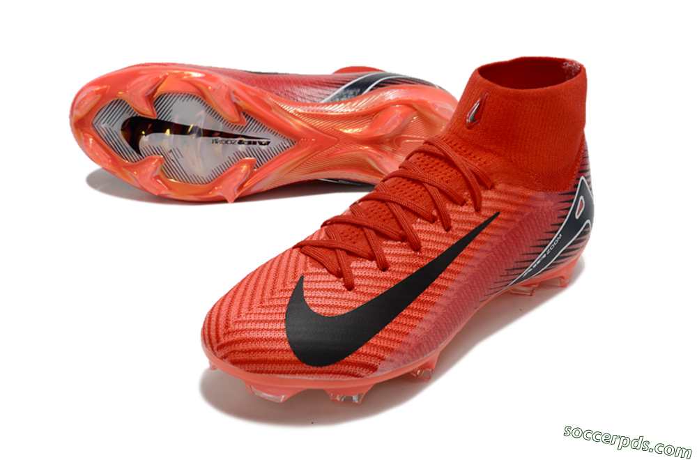 Nike Air Zoom Mercurial Superfly 10 Elite FG High-Tops Football Boots - Red/Black/White 3