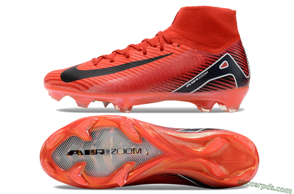 Nike Air Zoom Mercurial Superfly 10 Elite FG High-Tops Football Boots - Red/Black/White 0