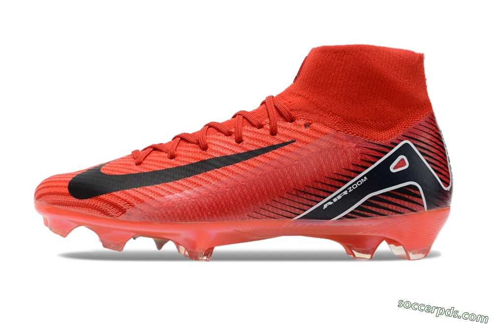 Nike Air Zoom Mercurial Superfly 10 Elite FG High-Tops Football Boots - Red/Black/White 2