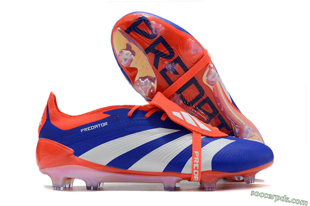 Adidas Predator Elite Foldover Tongue FG Low-Tops Football Boots - Blue/White/Red 1