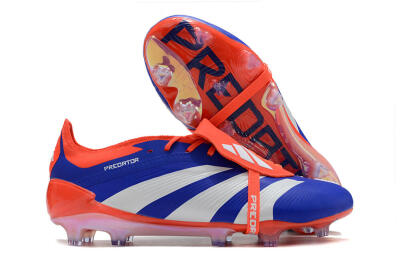 Adidas Predator Elite Foldover Tongue FG Low-Tops Football Boots - Blue/White/Red