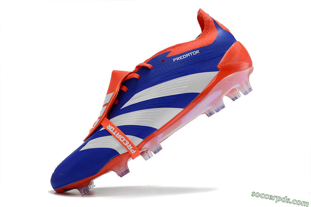Adidas Predator Elite Foldover Tongue FG Low-Tops Football Boots - Blue/White/Red 5
