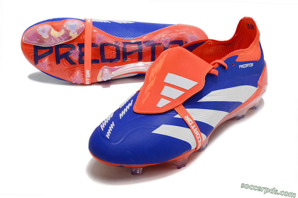 Adidas Predator Elite Foldover Tongue FG Low-Tops Football Boots - Blue/White/Red 3