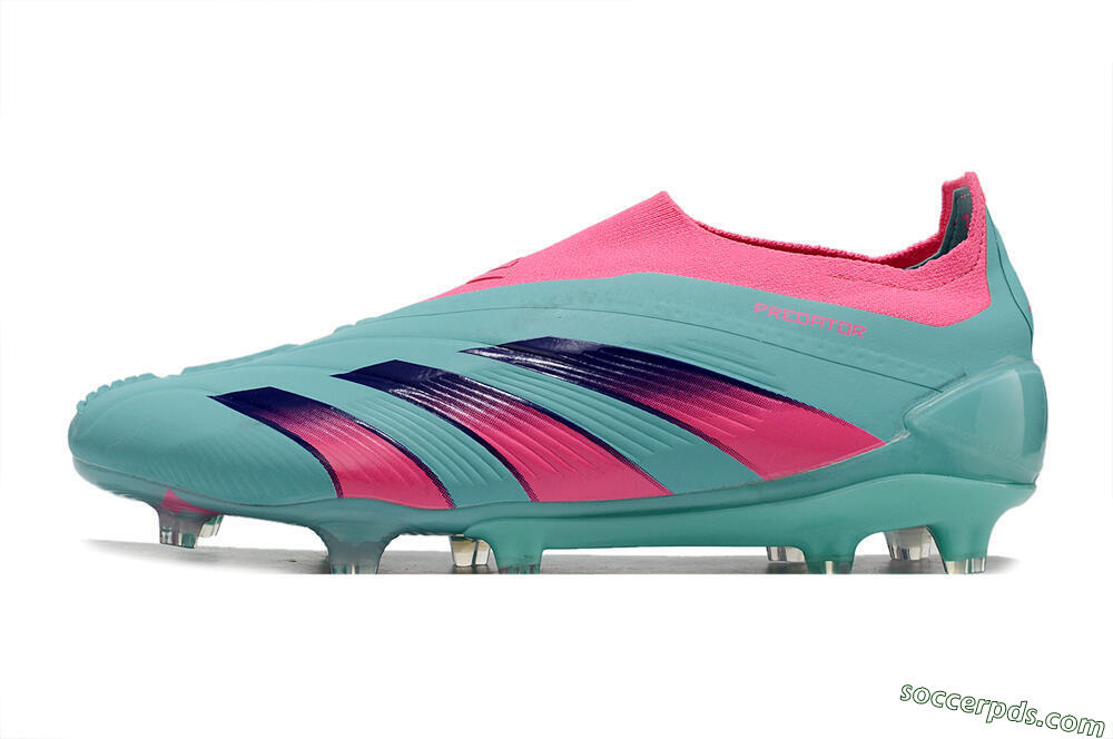 Adidas Predator+ 24 Elite Laceless FG Low-Tops Football Boots - Jade/Pink/Purple 2