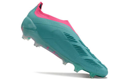 Adidas Predator+ 24 Elite Laceless FG Low-Tops Football Boots - Jade/Pink/Purple