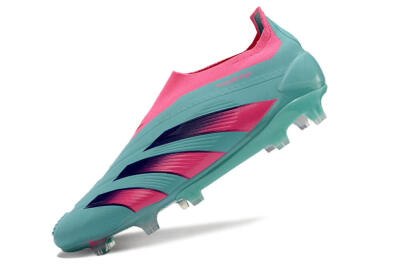 Adidas Predator+ 24 Elite Laceless FG Low-Tops Football Boots - Jade/Pink/Purple