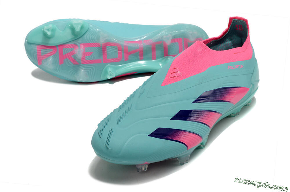 Adidas Predator+ 24 Elite Laceless FG Low-Tops Football Boots - Jade/Pink/Purple 3