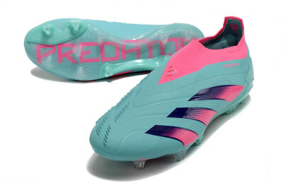 Adidas Predator+ 24 Elite Laceless FG Low-Tops Football Boots - Jade/Pink/Purple