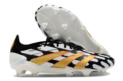 Adidas Predator 24 Elite FG Low-Tops Football Boots - White/Black/Gold