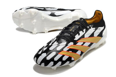 Adidas Predator 24 Elite FG Low-Tops Football Boots - White/Black/Gold