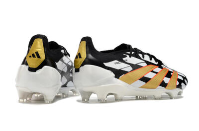 Adidas Predator 24 Elite FG Low-Tops Football Boots - White/Black/Gold