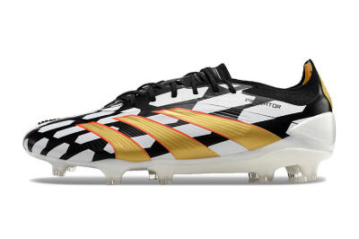 Adidas Predator 24 Elite FG Low-Tops Football Boots - White/Black/Gold