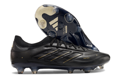 Adidas Copa Pure 2+ FG Low-Tops Football Boots - Black/Gold/Blue