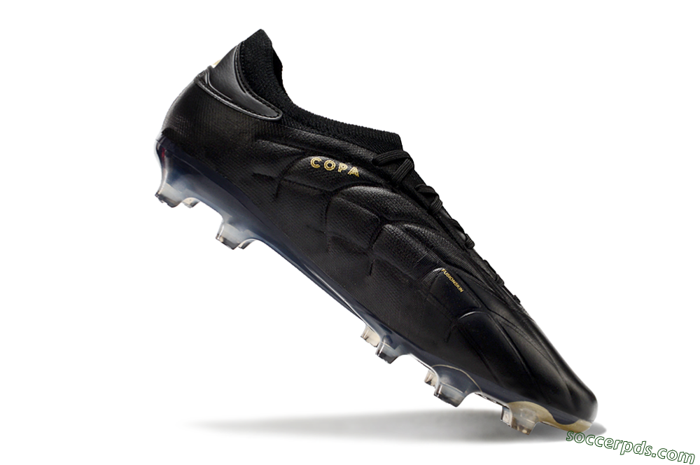 Adidas Copa Pure 2+ FG Low-Tops Football Boots - Black/Gold/Blue 4