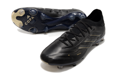 Adidas Copa Pure 2+ FG Low-Tops Football Boots - Black/Gold/Blue