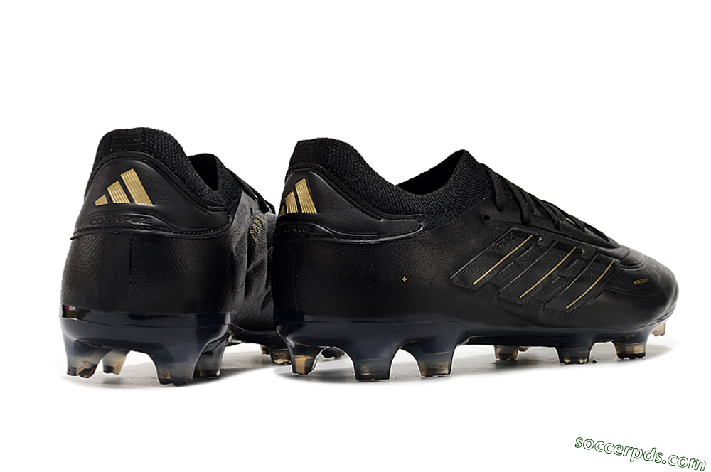 Adidas Copa Pure 2+ FG Low-Tops Football Boots - Black/Gold/Blue 6