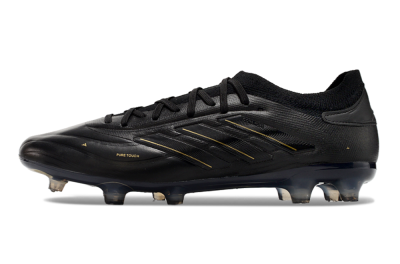 Adidas Copa Pure 2+ FG Low-Tops Football Boots - Black/Gold/Blue