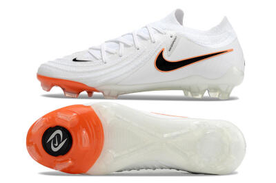 Nike Phantom Luna Elite NU FG Low-Tops Football Boots - White/Black/Orange