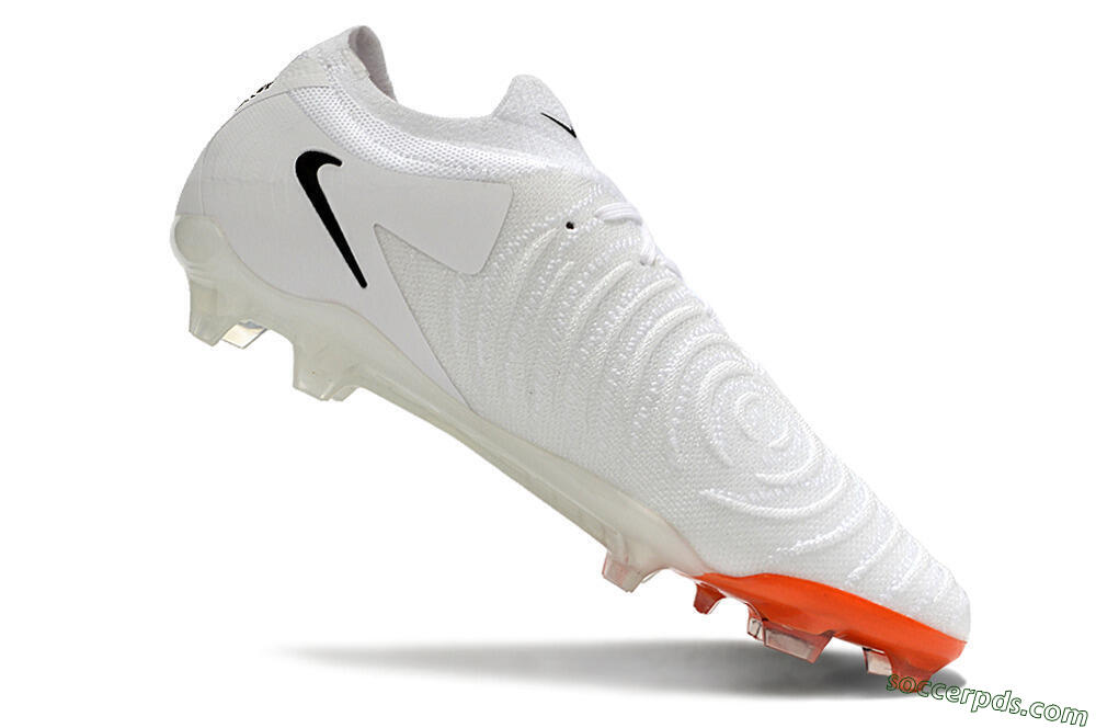 Nike Phantom Luna Elite NU FG Low-Tops Football Boots - White/Black/Orange 4