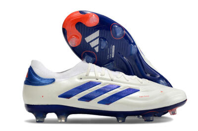 Adidas Copa Pure 2+ FG Low-Tops Football Boots - White/Blue/Red