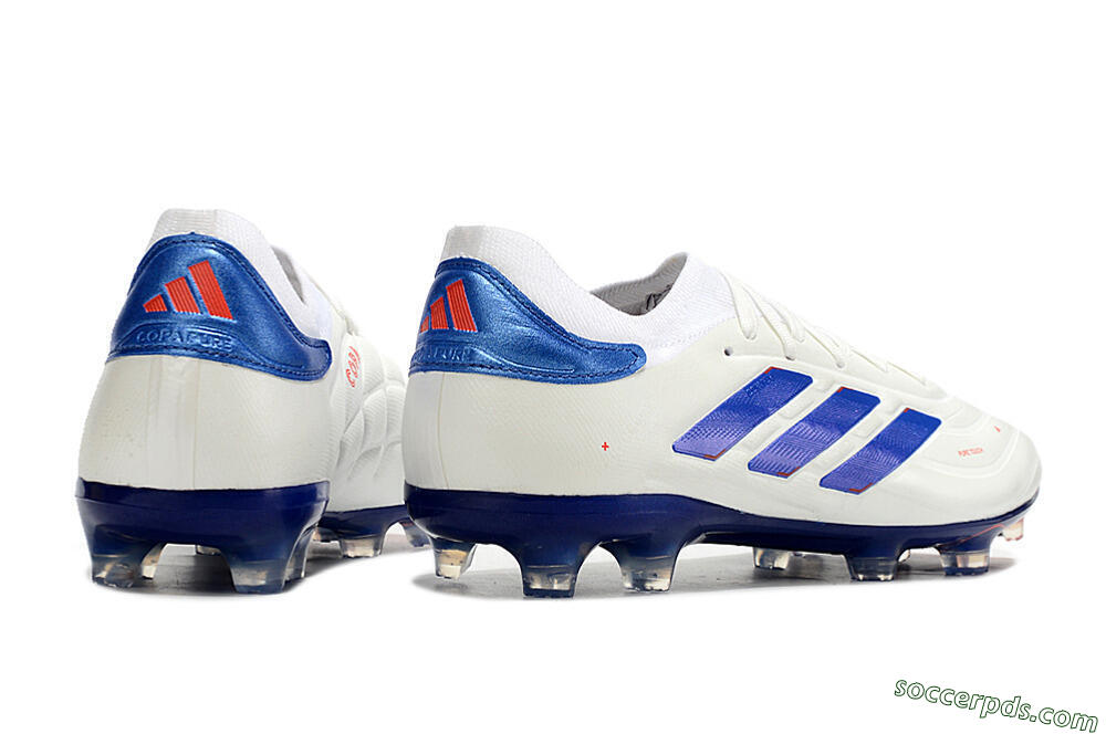 Adidas Copa Pure 2+ FG Low-Tops Football Boots - White/Blue/Red 6
