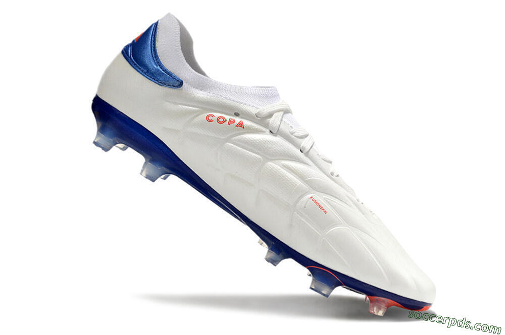 Adidas Copa Pure 2+ FG Low-Tops Football Boots - White/Blue/Red 4