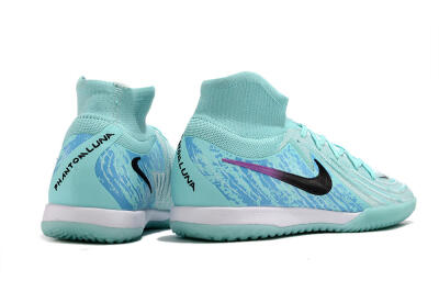 Nike Phantom Luna Elite NU IC High-Tops Football Shoes - Jade/Black/Purple