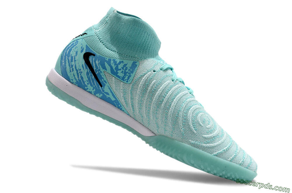 Nike Phantom Luna Elite NU IC High-Tops Football Shoes - Jade/Black/Purple 4