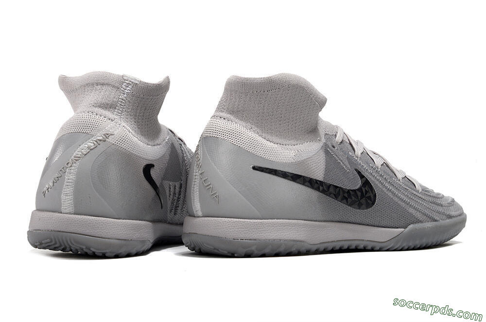 Nike Phantom Luna Elite NU IC High-Tops Football Shoes - Grey/Black/White 6