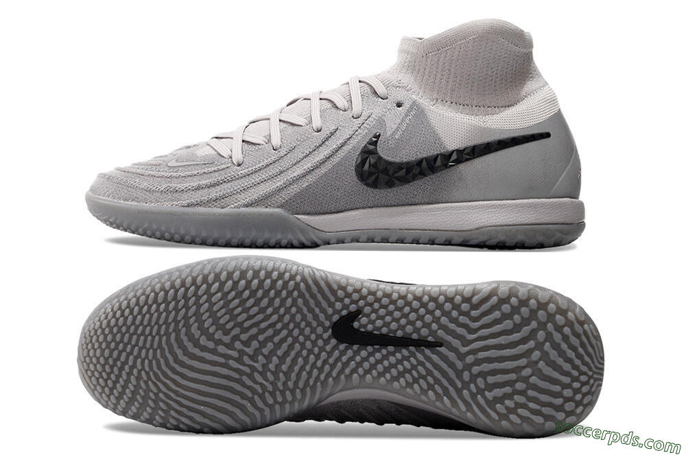 Nike Phantom Luna Elite NU IC High-Tops Football Shoes - Grey/Black/White 0