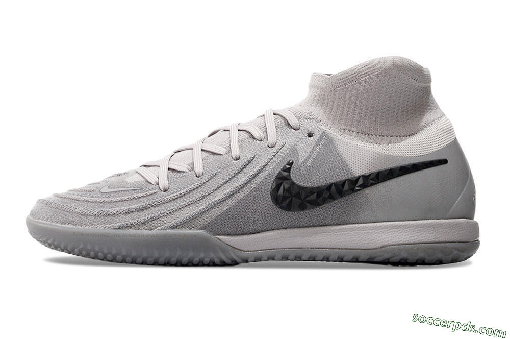 Nike Phantom Luna Elite NU IC High-Tops Football Shoes - Grey/Black/White 2