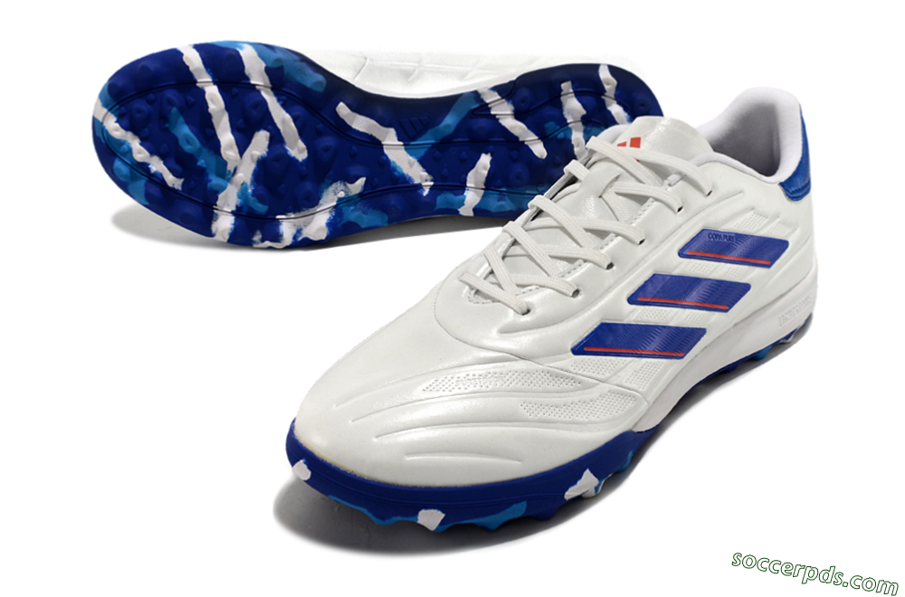 Adidas Copa Pure.3 TF Low-Tops Football Shoes - White/Blue/Red 3