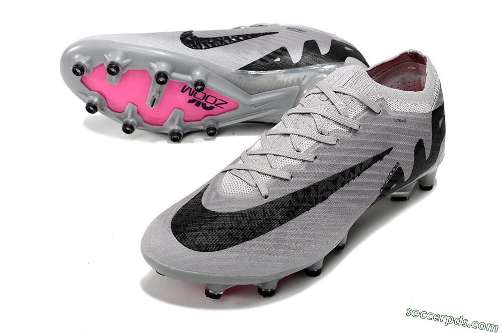 Nike Air Zoom Mercurial Vapor 15 Elite AG Low-Tops Football Boots - Grey/Black/Pink 3