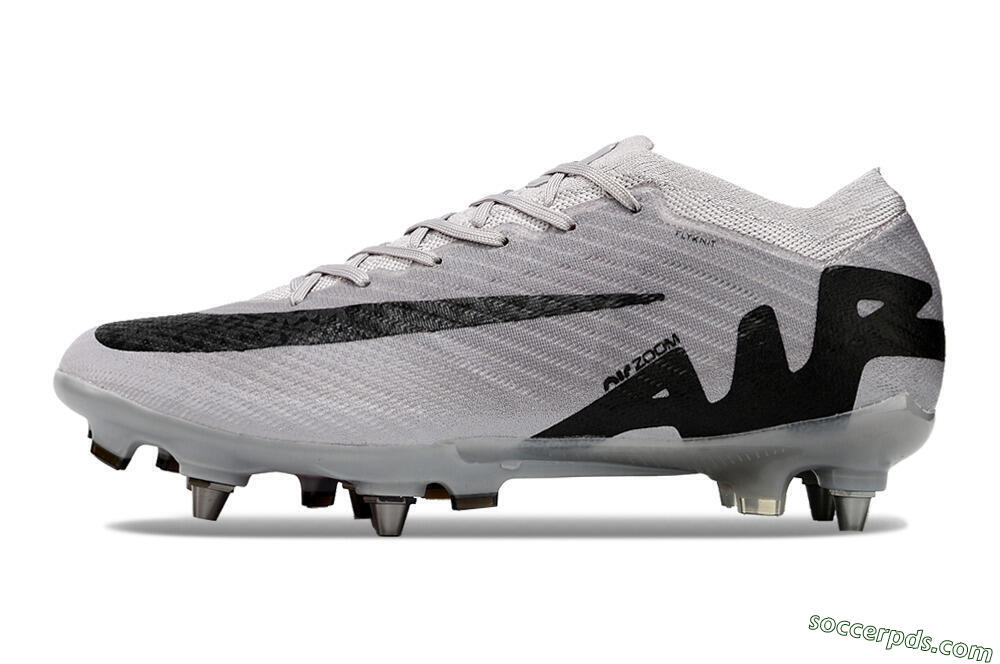 Nike Air Zoom Mercurial Vapor 15 Elite SG Low-Tops Football Boots - Grey/Black/Pink 2