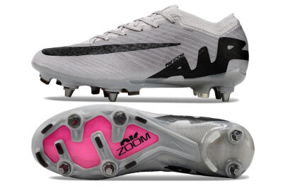 Nike Air Zoom Mercurial Vapor 15 Elite SG Low-Tops Football Boots - Grey/Black/Pink