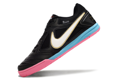Supre x Nike SB Gato IC Low-Tops Football Shoes - Black/White/Blue/Pink