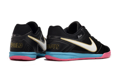 Supre x Nike SB Gato IC Low-Tops Football Shoes - Black/White/Blue/Pink