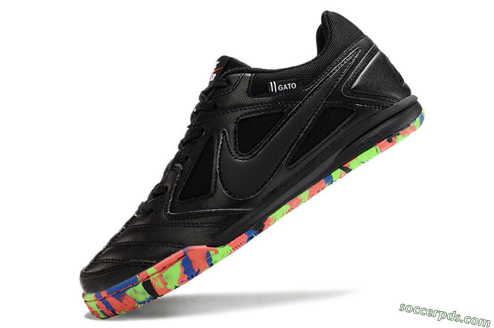 Supre x Nike SB Gato IC Low-Tops Football Shoes - Black/Red/Blue 5