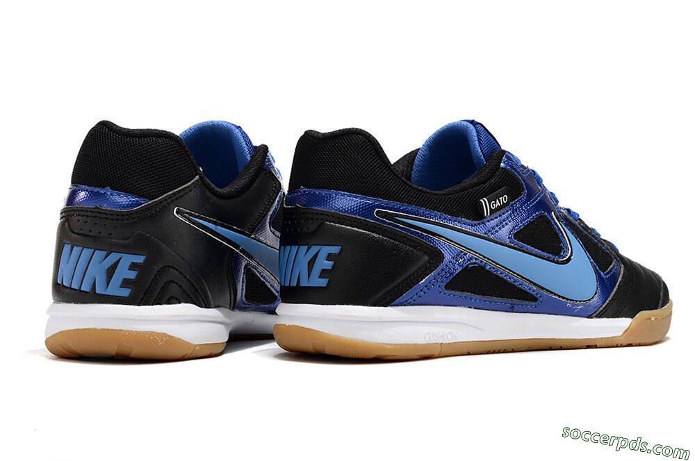 Supre x Nike SB Gato IC Low-Tops Football Shoes - Black/Blue/White 6
