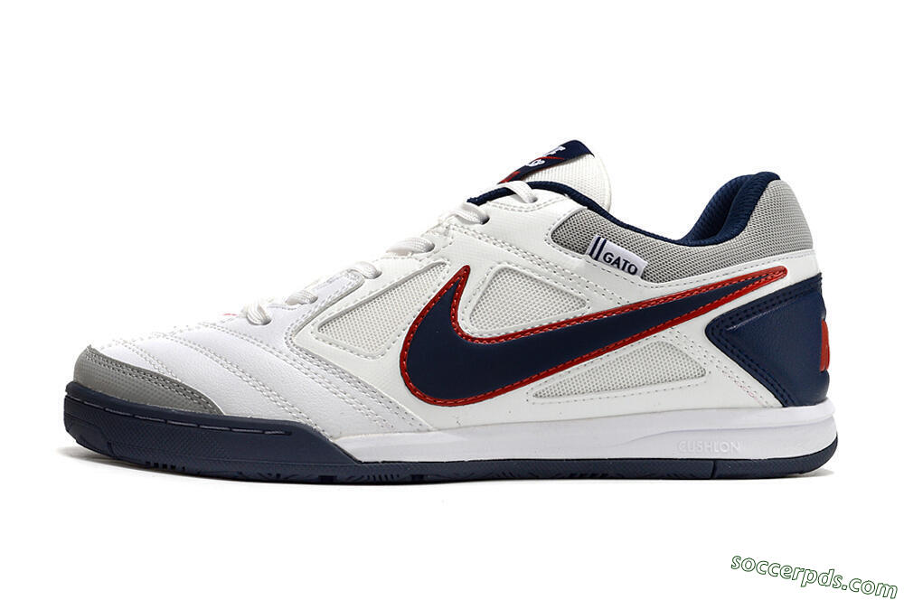 Supre x Nike SB Gato IC Low-Tops Football Shoes - White/Black/Red/Blue 2