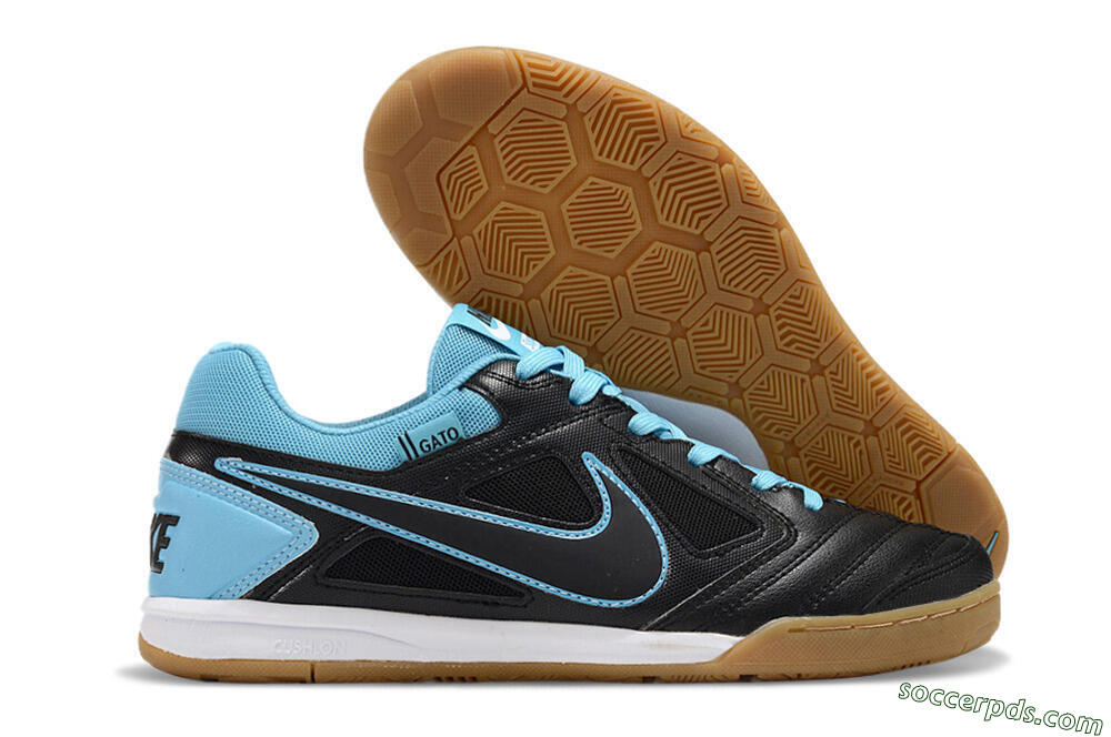Supre x Nike SB Gato IC Low-Tops Football Shoes - Black/Blue/White 1