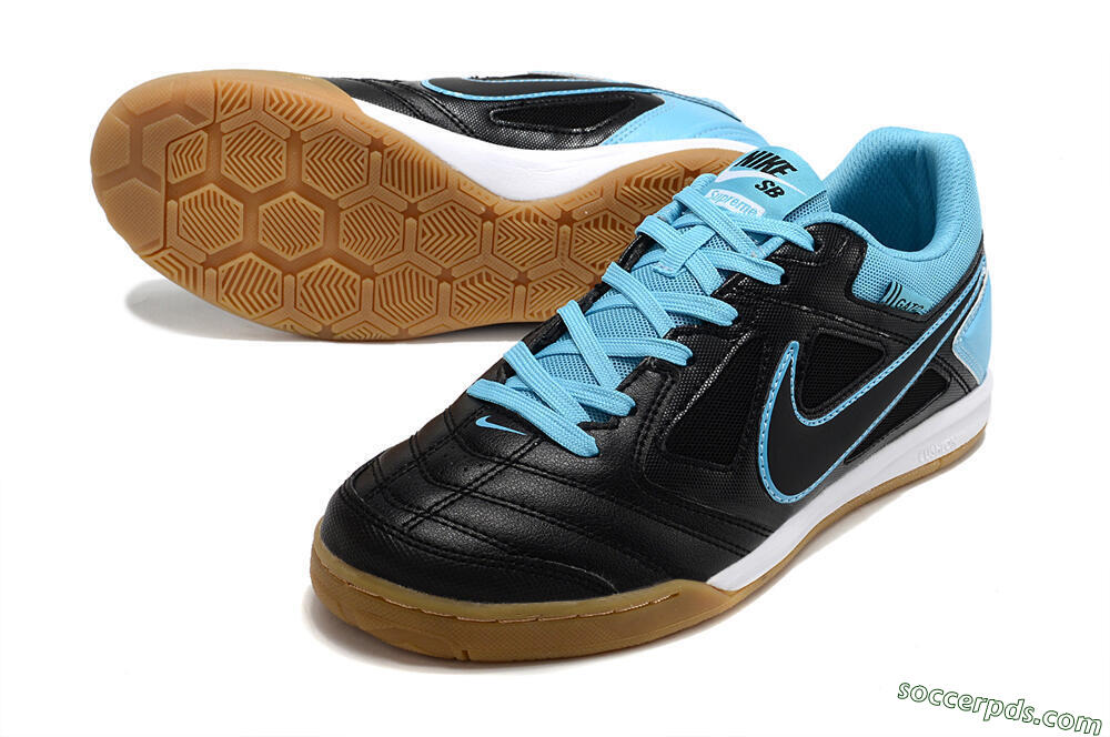 Supre x Nike SB Gato IC Low-Tops Football Shoes - Black/Blue/White 3
