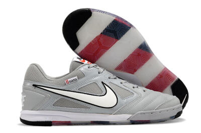 Supre x Nike SB Gato IC Low-Tops Football Shoes - Grey/White/Red/Black