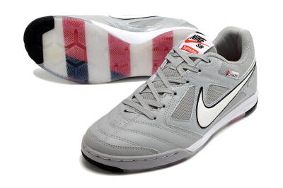 Supre x Nike SB Gato IC Low-Tops Football Shoes - Grey/White/Red/Black