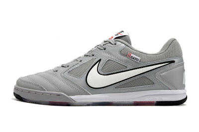 Supre x Nike SB Gato IC Low-Tops Football Shoes - Grey/White/Red/Black