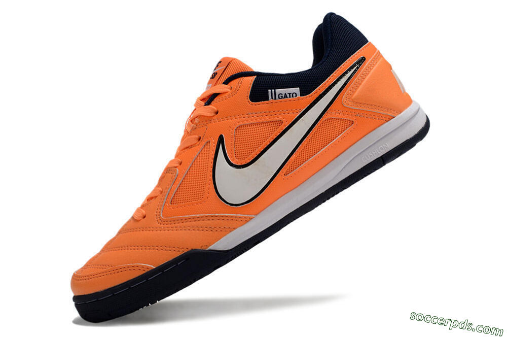 Supre x Nike SB Gato IC Low-Tops Football Shoes - Orange/White/Blue 5