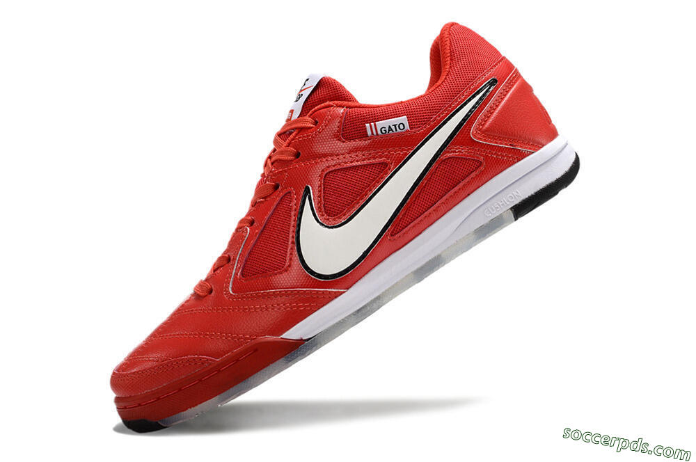 Supre x Nike SB Gato IC Low-Tops Football Shoes - Red/White/Black 5