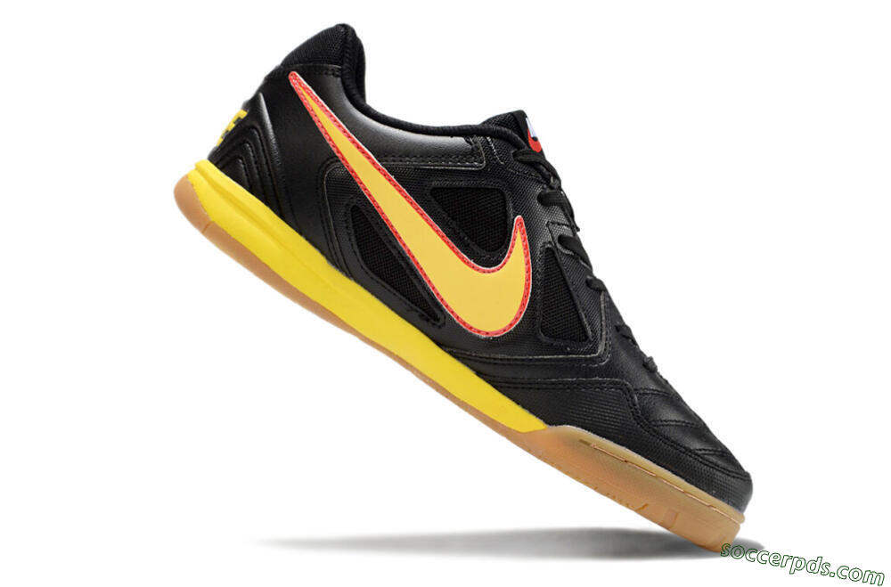 Supre x Nike SB Gato IC Low-Tops Football Shoes - Black/Yellow/Red 4