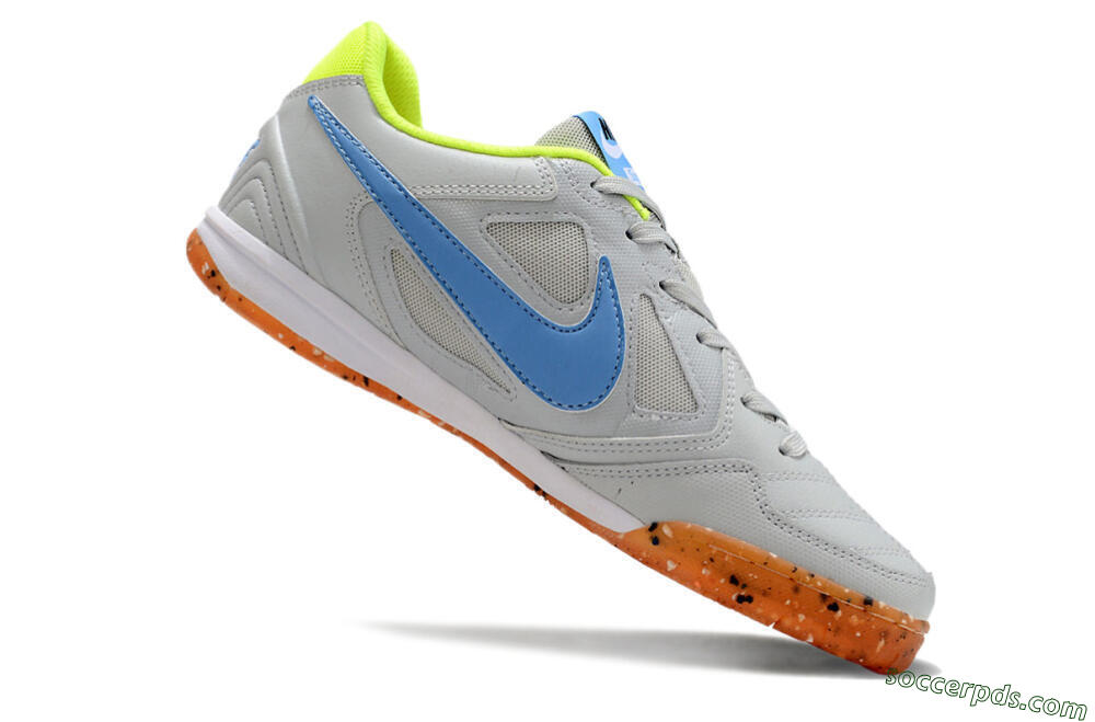 Supre x Nike SB Gato IC Low-Tops Football Shoes - Grey/Blue/Yellow 4