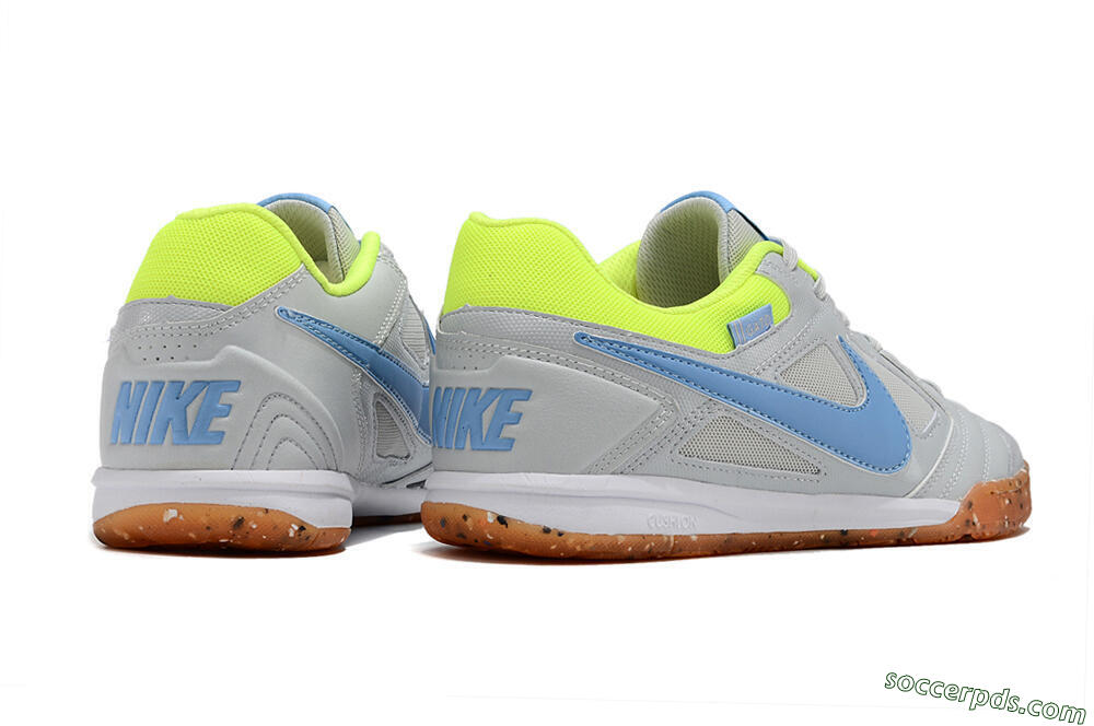 Supre x Nike SB Gato IC Low-Tops Football Shoes - Grey/Blue/Yellow 6